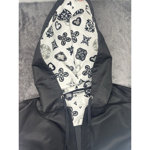 Disney Parks Disneyland Resort Jacket Large Black Zip Hoodie Mickey Lining - Picture 5 of 9
